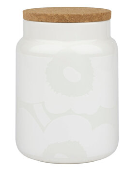 Marimekko Marimekko Unikko 1.2lt opbergpot gebroken wit