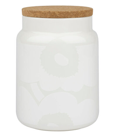 Marimekko Marimekko Unikko 1.2lt storage jar off-white Marimekko Marimekko Unikko 1.2lt storage jar off-white
