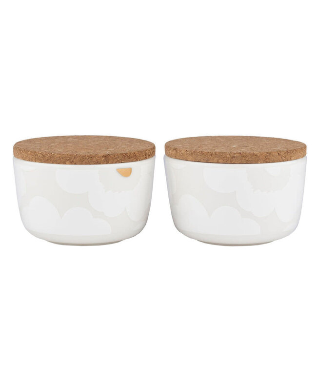 Marimekko Marimekko Unikko 2.5dl opbergpotjes set met goud-accent