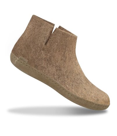 Glerups Glerups Boot Slipper Sand with leather sole (various sizes) Glerups Glerups Boot Slipper Sand with leather sole (various sizes)