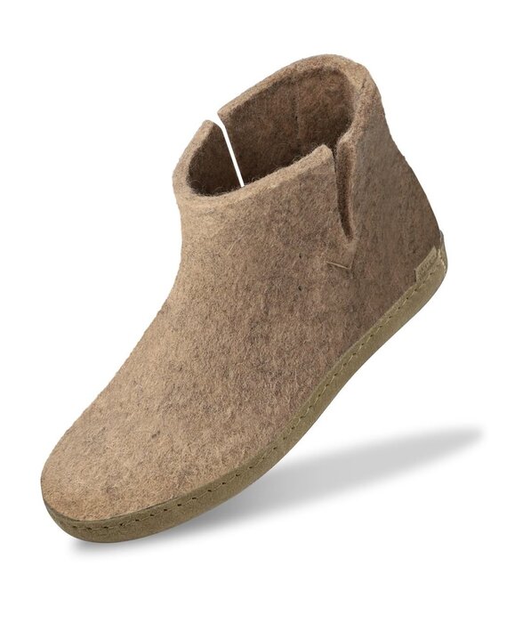 Glerups Boot met leren zool (diverse maten) Sand Pantoffel