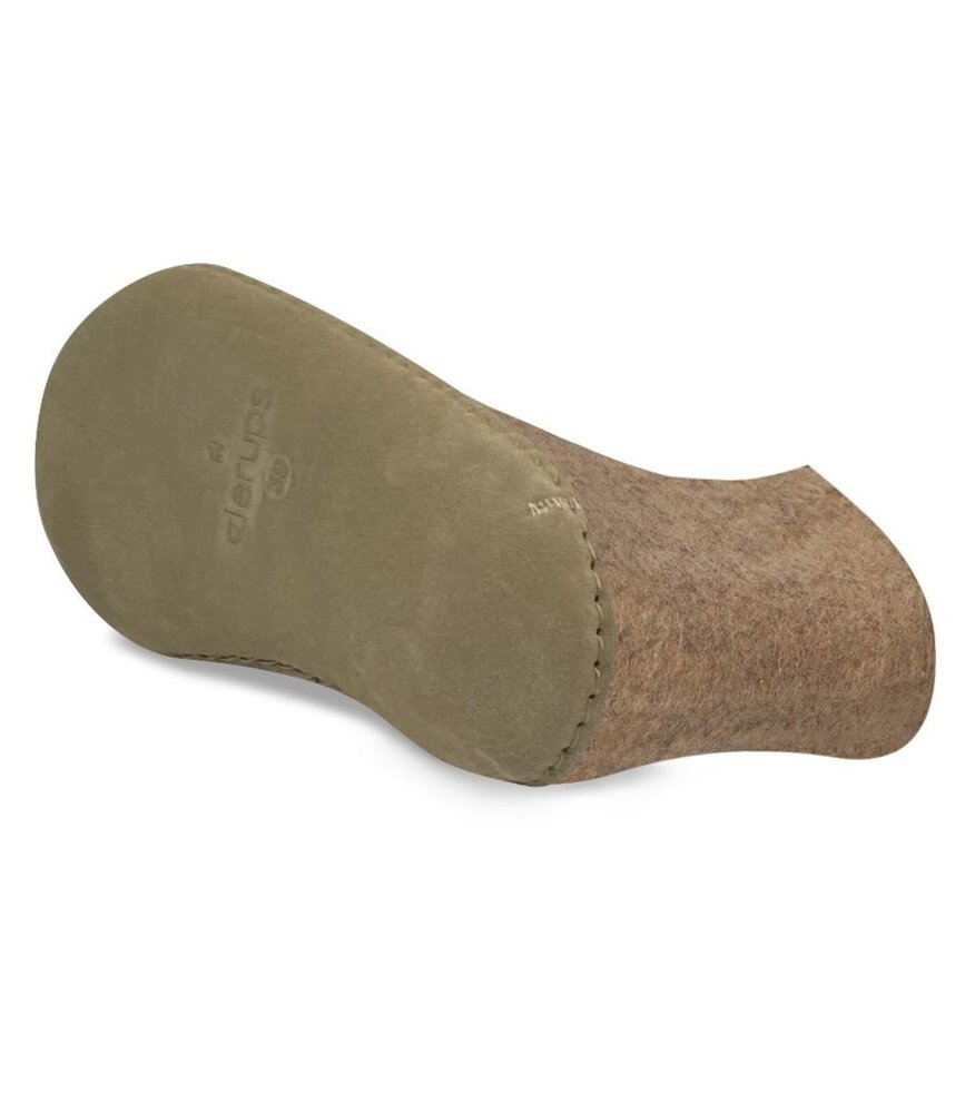 Glerups Glerups Boot Slipper Sand with leather sole (various sizes)