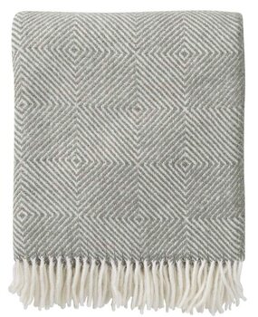 Klippan Klippan Gooseye wool plaid 130x200 made of 25% recycled wool green