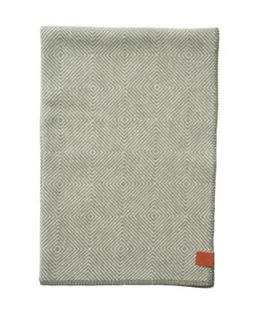 Klippan Klippan Gooseye wollen plaid MIDI 90x130cm van 25% gerecycled Wol Groen