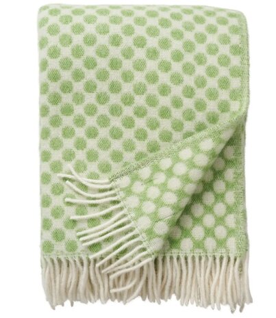 Klippan Klippan Gotland wool plaid 130x200 made of 25% Gotland wool Dots Green Klippan Klippan Gotland wool plaid 130x200 made of 25% Gotland wool Dots Green
