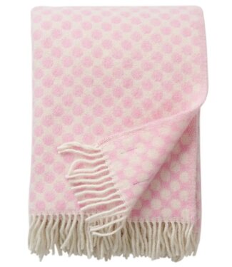 Klippan Klippan Gotland wool plaid 130x200 made of 25% Gotland wool Dots Pink