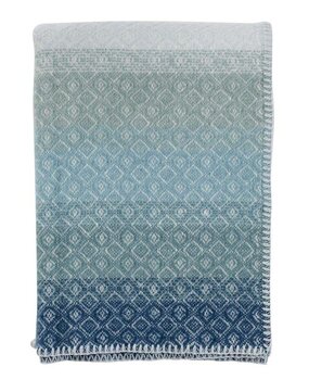 Klippan Klippan Havanna wollen plaid MIDI 90x130 van 100% ECO lamswol mix aqua