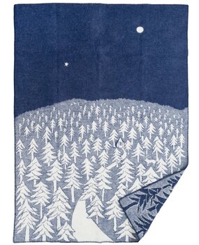 Klippan Klippan House in the Forest 130x180cm wool plaid 100% lambswool Blue