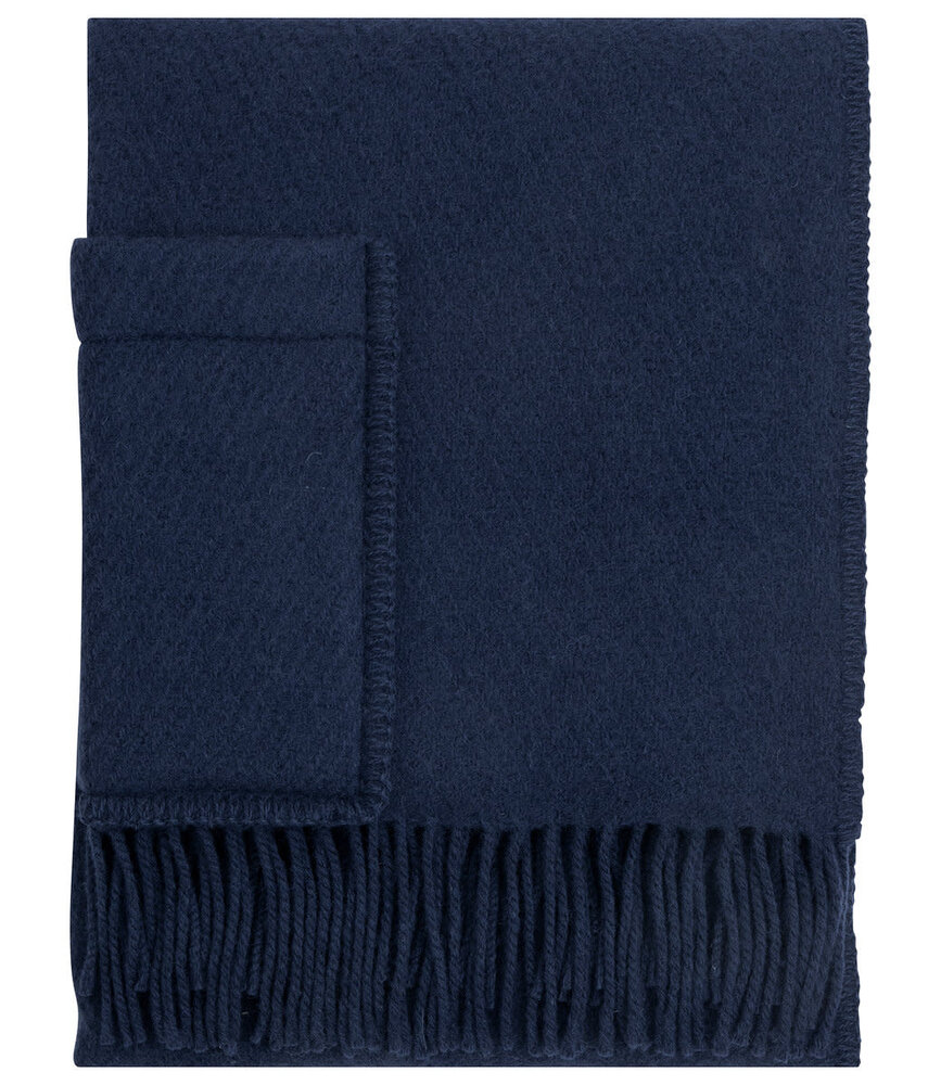 Lapuan Kankurit Lapuan Kankurit Uni wollen omslag sjaal met zakken 60x170 middernacht blauw Lapuan Kankurit Lapuan Kankurit Uni wollen omslag sjaal met zakken 60x170 middernacht blauw