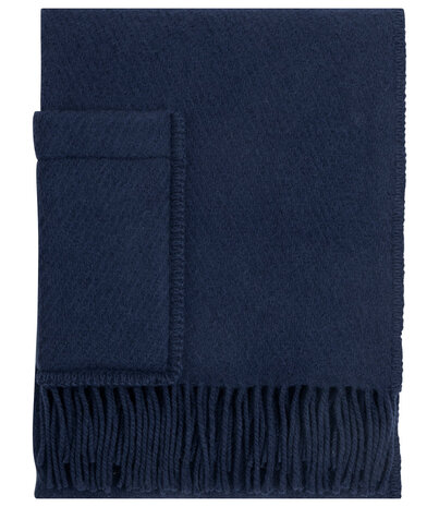 Lapuan Kankurit Lapuan Kankurit Uni wollen omslag sjaal met zakken 60x170 middernacht blauw Lapuan Kankurit Lapuan Kankurit Uni wollen omslag sjaal met zakken 60x170 middernacht blauw