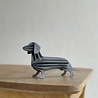 LOVI Lovi Teckel grey birch wood 3D - animal DIY package LOVI Lovi Teckel grey birch wood 3D - animal DIY package