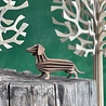 LOVI Lovi Teckel grey birch wood 3D - animal DIY package LOVI Lovi Teckel grey birch wood 3D - animal DIY package