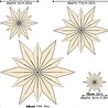 LOVI Lovi Decor Star 15cm Birch wood natural 3D DIY package LOVI Lovi Decor Star 15cm Birch wood natural 3D DIY package