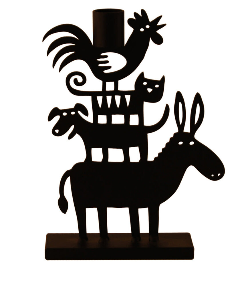 Bengt & Lotta Bengt & Lotta Ezel pyramide kandelaar H20cm W15cm ijzer zwart Bengt & Lotta Bengt & Lotta Ezel pyramide kandelaar H20cm W15cm ijzer zwart