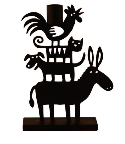 Bengt & Lotta Bengt & Lotta Ezel pyramide kandelaar H20cm W15cm ijzer zwart Bengt & Lotta Bengt & Lotta Ezel pyramide kandelaar H20cm W15cm ijzer zwart