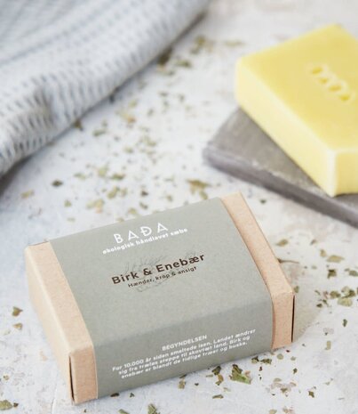 Bada Bada Organic soap Birch and Juniper Berry Organic Danish handmade soap Bada Bada Organic soap Birch and Juniper Berry Organic Danish handmade soap