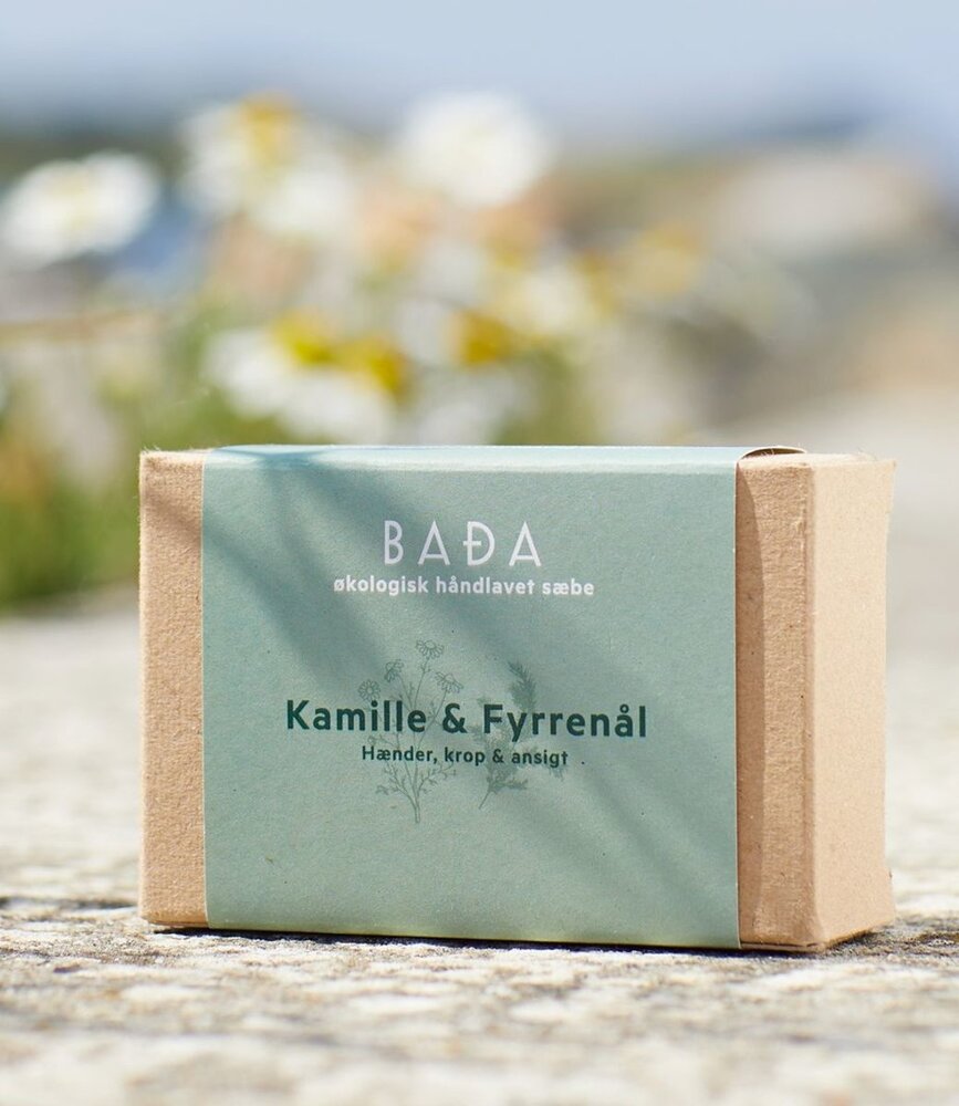 Bada Bada Bio zeep Kamille en Dennen Biologische Deense handgemaakte zeep
