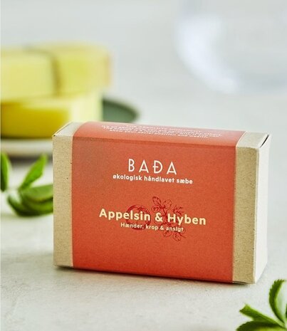 Bada Bada Organic Soap Orange and Rosehip Organic Danish Handmade Soap