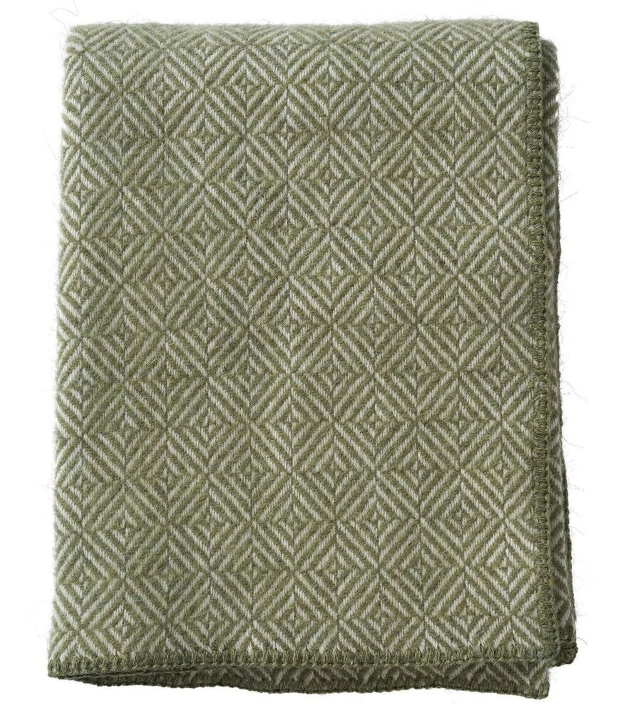 Klippan Klippan Diamonds plaid 30% Alpaca Wool 130x180 green Klippan Klippan Diamonds plaid 30% Alpaca Wool 130x180 green