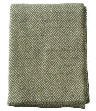 Klippan Klippan Diamonds plaid 30% Alpaca Wol 130x180 groen