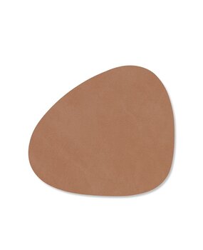 LIND DNA LIND DNA Glas Onderzetter Curve Nupo Gerecycled Leer Oud Roze