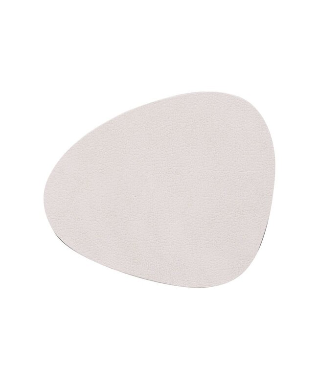 LIND DNA LIND DNA Glass Coaster Curve Nupo Recycled Leather Oyster White