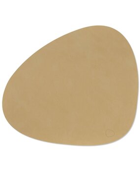 LIND DNA LIND DNA Placemat Curve L Nupo Gerecycled Leer Khaki LIND DNA LIND DNA Placemat Curve L Nupo Gerecycled Leer Khaki