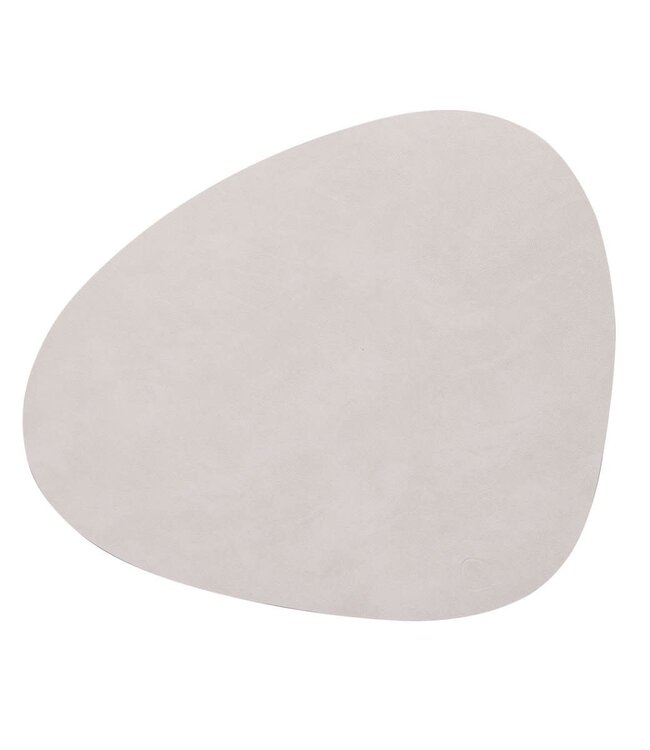 LIND DNA LIND DNA Table Mat Curve L Nupo Recycled Leather Oyster White