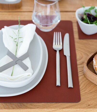 LIND DNA LIND DNA Table Mat Square L Nupo Recycled Leather Black LIND DNA LIND DNA Table Mat Square L Nupo Recycled Leather Black