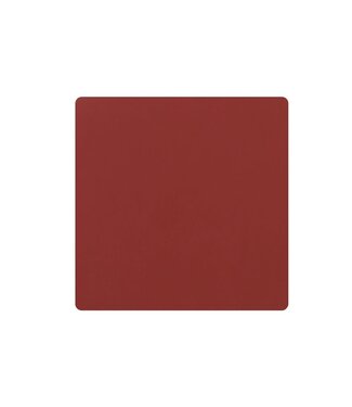 LIND DNA LIND DNA Glas Onderzetter Square Nupo Gerecycled Leer Rood