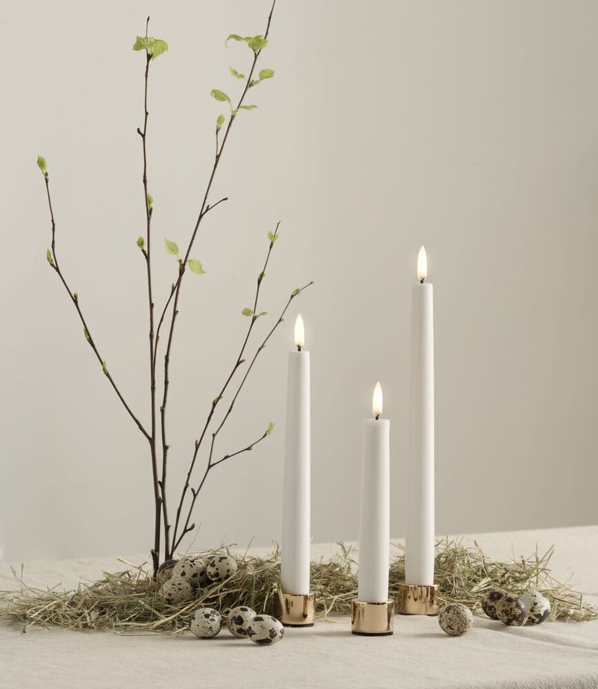 Uyuni Lighting Uyuni Lighting LED Wax dinerkaars 2 stuks Ø2,3 x 20cm Nordic White Uyuni Lighting Uyuni Lighting LED Wax dinerkaars 2 stuks Ø2,3 x 20cm Nordic White