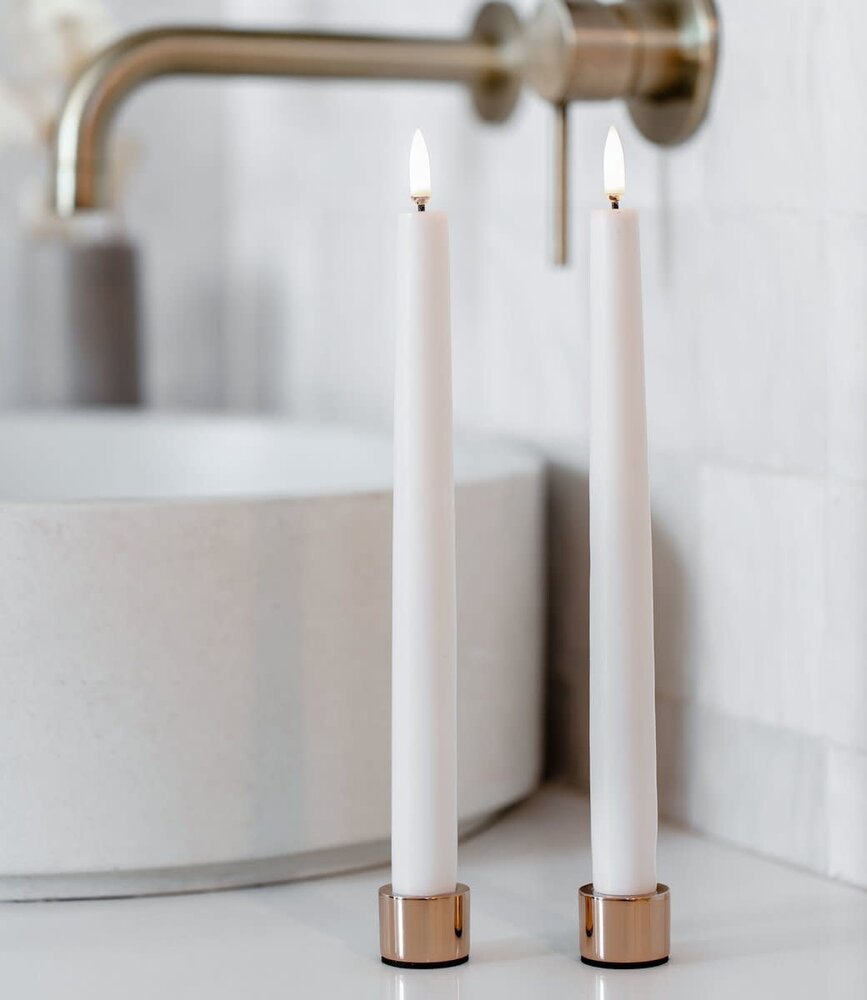 Uyuni Lighting Uyuni Lighting LED Wax  dinerkaars 2 stuks Ø2,3 x 25cm nordic White