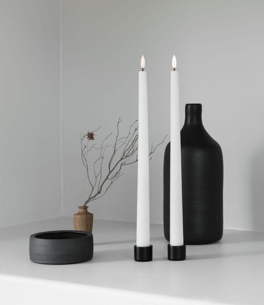 Uyuni Lighting Uyuni Lighting LED Wax  dinerkaars 2 stuks Ø2,3 x 25cm nordic White