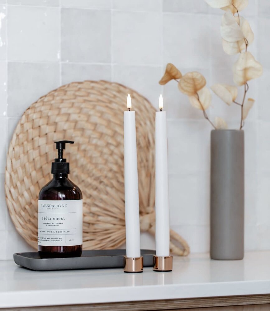 Uyuni Lighting Uyuni Lighting LED Wax  dinerkaars 2 stuks Ø2,3 x 25cm nordic White