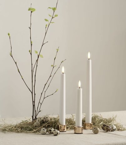 Uyuni Lighting Uyuni Lighting LED Wax  dinerkaars 2 stuks Ø2,3 x 25cm nordic White