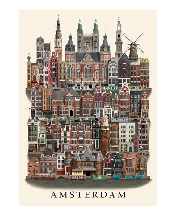 Martin Schwartz Amsterdam poster (various sizes)