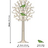 LOVI Lovi Birch wood tree 34cm with 3 green birds - natural 3D tree DIY package LOVI Lovi Birch wood tree 34cm with 3 green birds - natural 3D tree DIY package