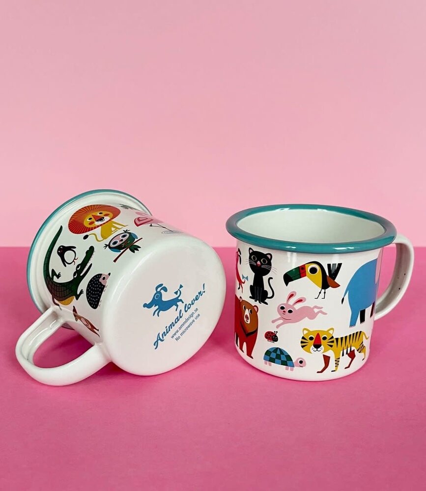 OMM Design OMM design Emaillen Beker Animal lover OMM Design OMM design Emaillen Beker Animal lover
