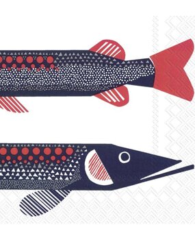 Marimekko Marimekko Hauki Papieren Servetten 33x33cm Marimekko Marimekko Hauki Papieren Servetten 33x33cm