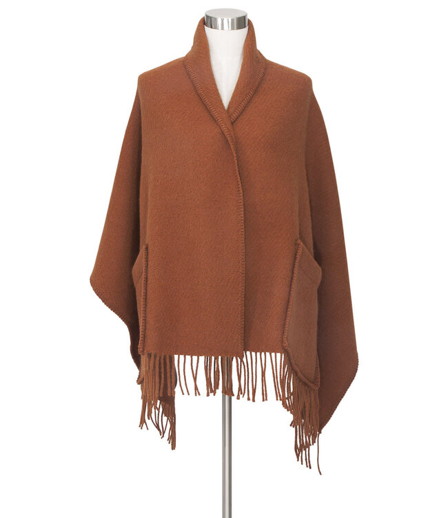 Lapuan Kankurit Lapuan Kankurit Uni woolen wrap scarf with pockets 60x170 Cinnamon