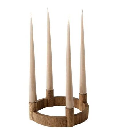 by Brorson by Brorson Circle kandelaar gerookt eiken by Brorson by Brorson Circle kandelaar gerookt eiken