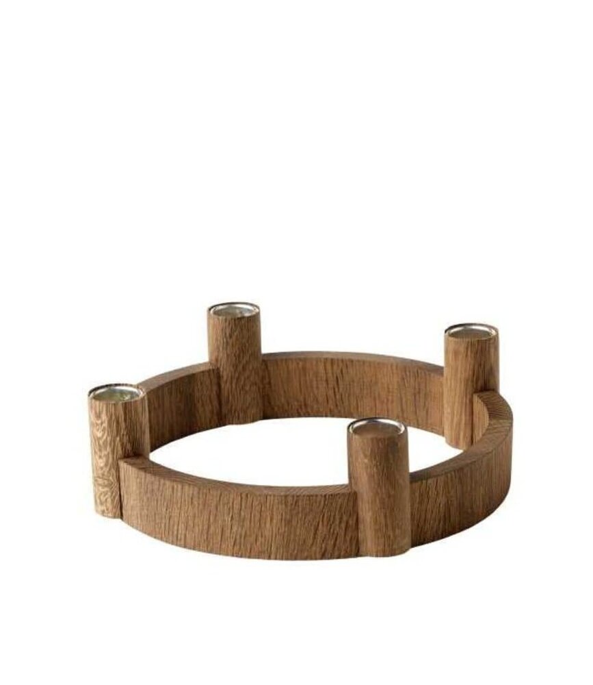 by Brorson by Brorson Circle kandelaar gerookt eiken by Brorson by Brorson Circle kandelaar gerookt eiken