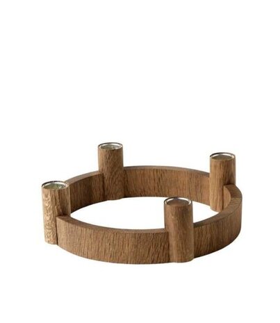 by Brorson by Brorson Circle kandelaar gerookt eiken by Brorson by Brorson Circle kandelaar gerookt eiken