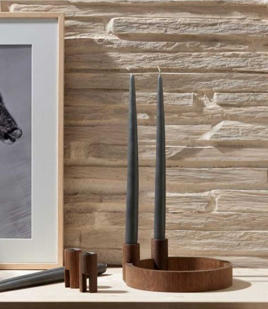 by Brorson by Brorson Circle kandelaar gerookt eiken by Brorson by Brorson Circle kandelaar gerookt eiken