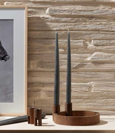 by Brorson by Brorson Circle kandelaar gerookt eiken by Brorson by Brorson Circle kandelaar gerookt eiken