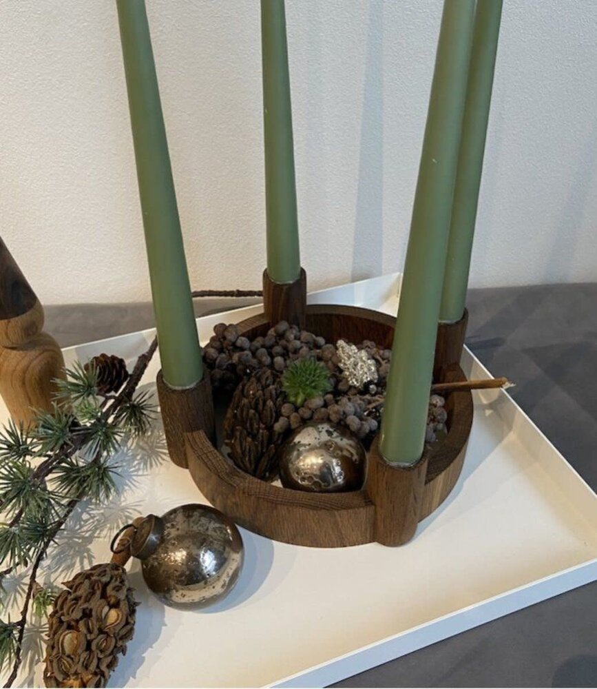 by Brorson by Brorson Circle kandelaar gerookt eiken by Brorson by Brorson Circle kandelaar gerookt eiken