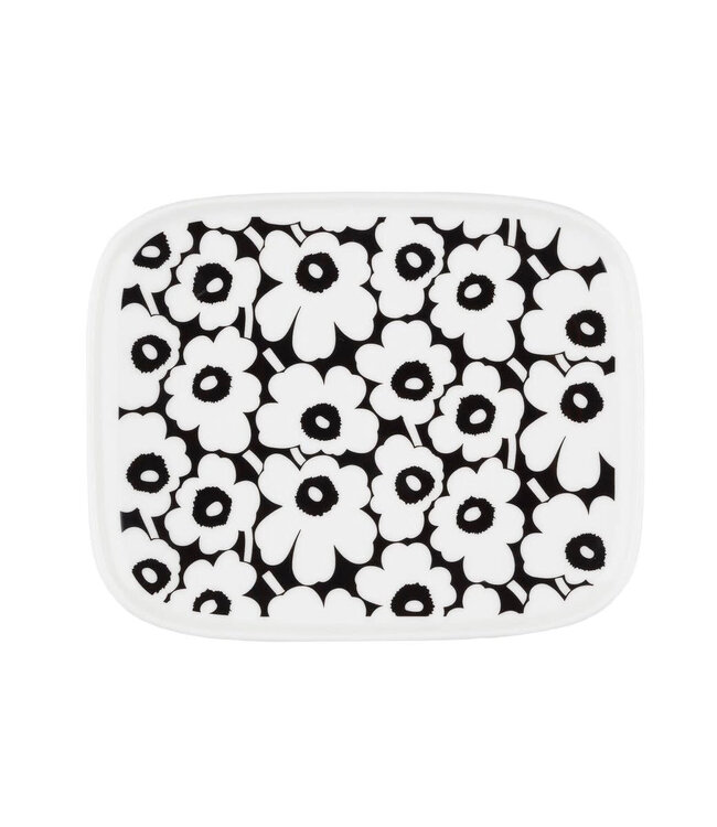 Marimekko Marimekko Pikkuinen Unikko plate 15x12cm black and white