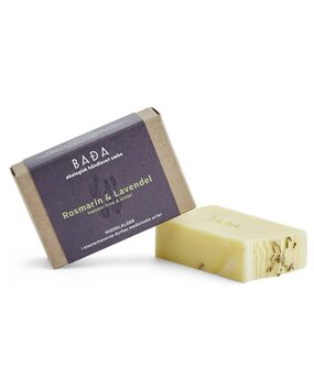 Bada Bada Bio zeep Rozemarijn en Lavendel Biologische Deense handgemaakte zeep Bada Bada Bio zeep Rozemarijn en Lavendel Biologische Deense handgemaakte zeep