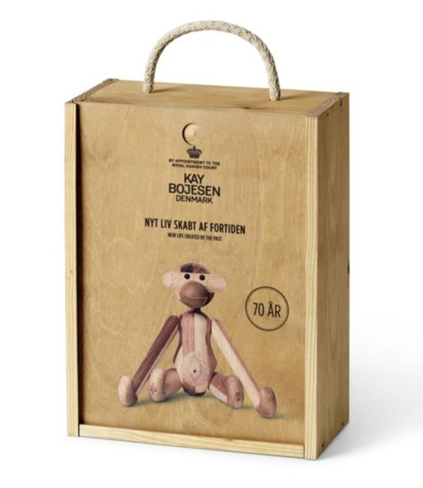 Kay Bojesen Denmark Kay Bojesen Monkey Reworked Anniversary small H19.5cm mixed wood Kay Bojesen Denmark Kay Bojesen Monkey Reworked Anniversary small H19.5cm mixed wood