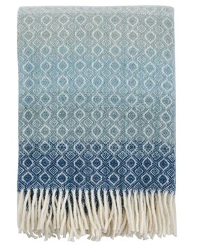 Klippan Klippan Havanna wollen plaid 130x200 van 100% lamswol aqua mix